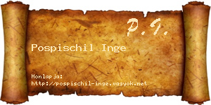 Pospischil Inge névjegykártya